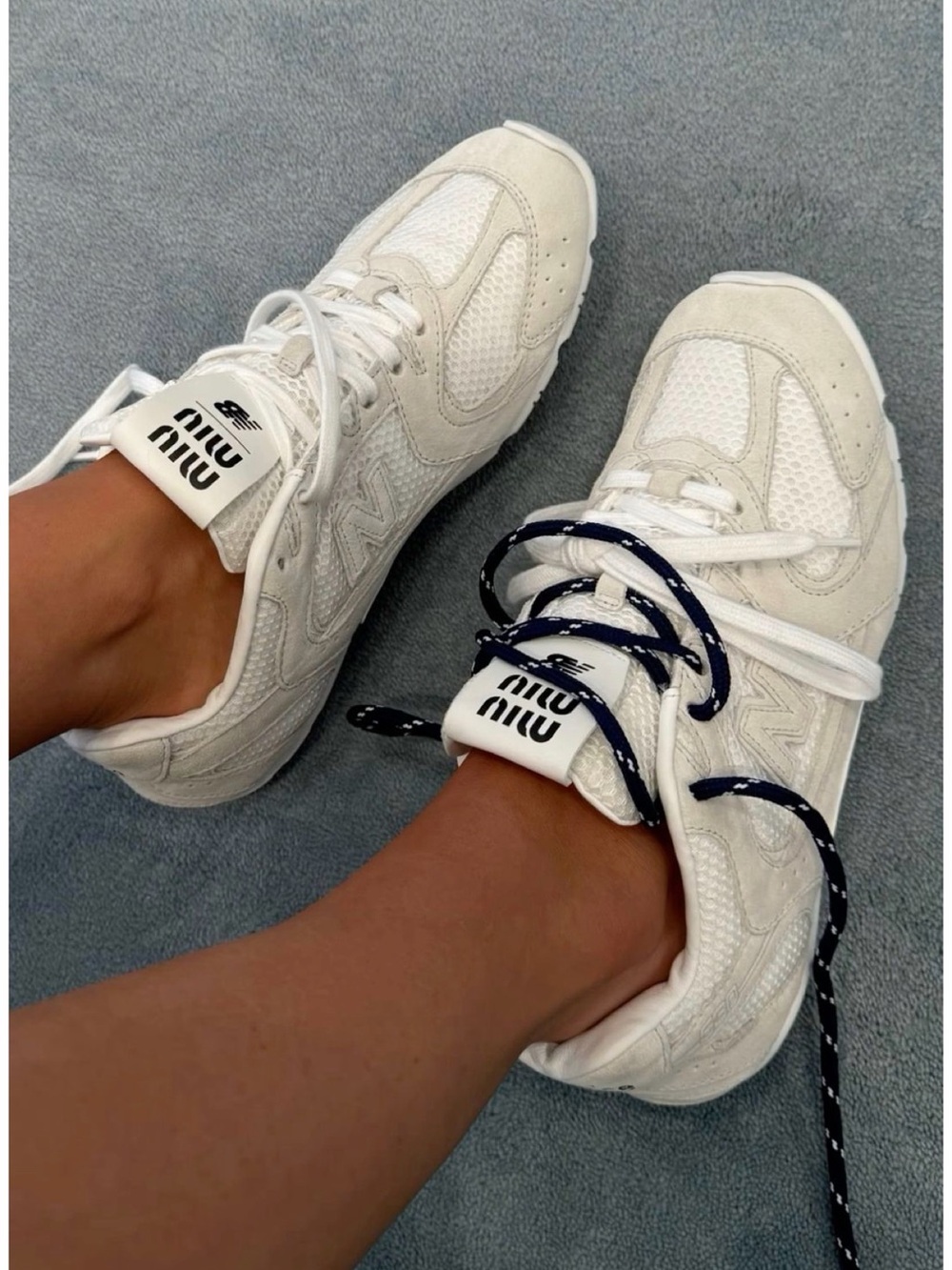 New Balance X Miu Miu 530 SL suede and mesh sneakers